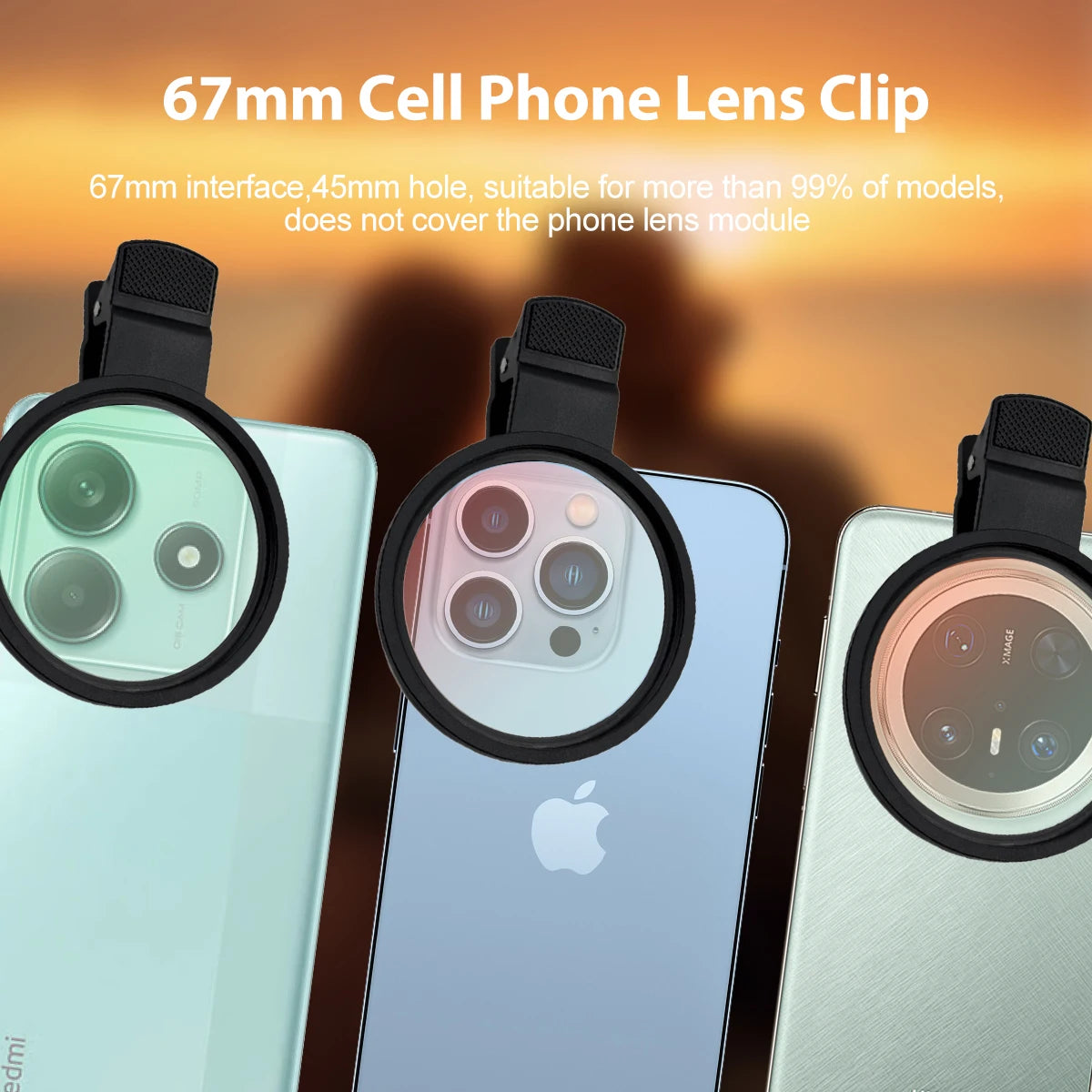  67mm Filter Kit and Lens Set for iPhone 15 14 13 Samsung S22 S23