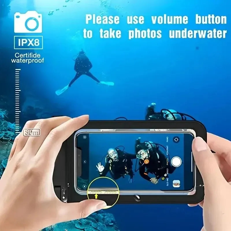 Floating Airbag Waterproof Swim Bag Phone Case for Iphone 15 14 13 12 Pro Max Samsung S23 S22 Xiaomi 13 Huawei P30 20 Lite Cover