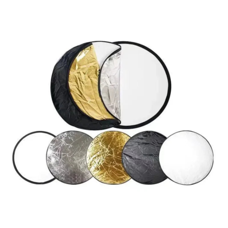 5 in 1 Photography Reflector Light Diffuser 30/60/80/110cm